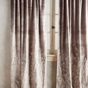 Anthropologie Curtain Panel (Floral Field) 50Wx95L